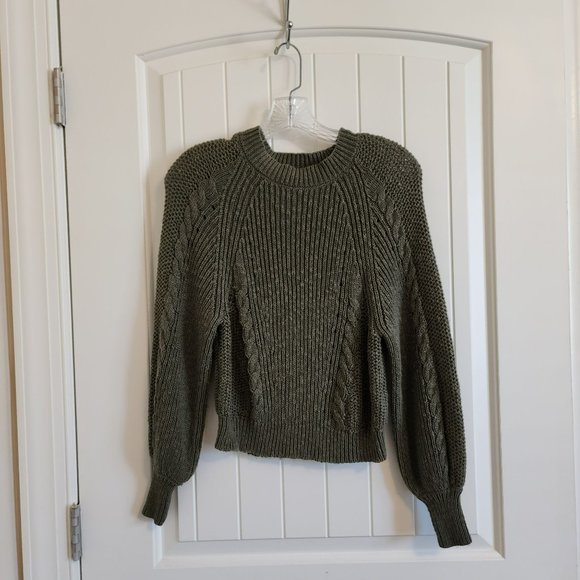 American Eagle Sweater XS Olive Green - Picture 2 of 9